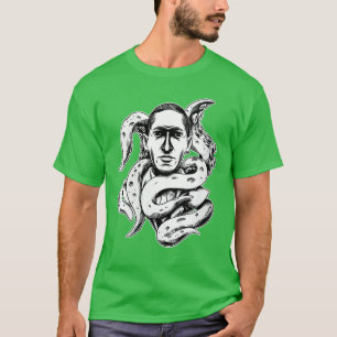 T-shirt Femmes HP LOVECRAFT CTHULHUENTACLES HORREUR VINTAG