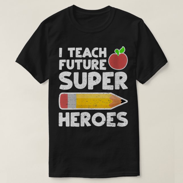 T-shirt FEMMES I Enseigner Future Superheroes School VNeck (Design devant)