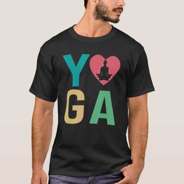 T-shirt Femmes I Love Yoga Kundalini Ashtanga Hatha Asanas (Devant)