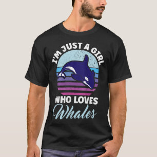 T-shirt Femmes I_m Juste Une Fille Qui Aime Les Baleines -