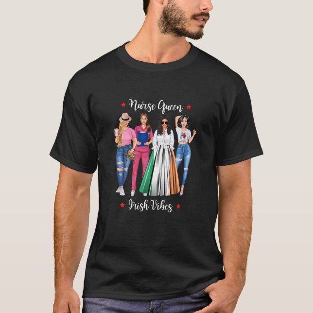 T-shirt Femmes Irlande Infirmière Reine Infirmière Étudian (Devant)
