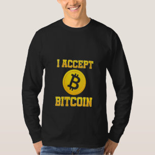 T-shirt Femmes J'Accepte Bitcoin Crypto Devise Btc Pièce M