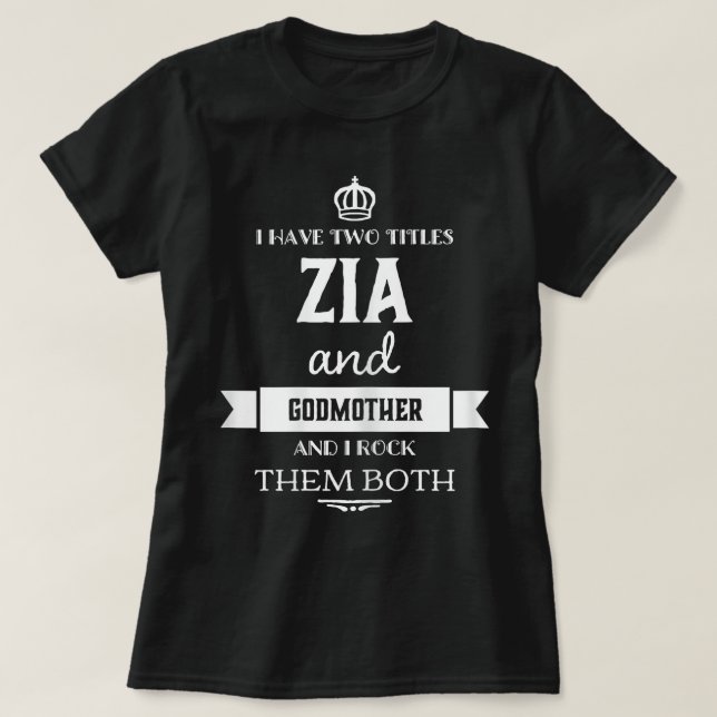 T-shirt Femmes J'Ai deux Titres - Zia Tante Italien  (Design devant)