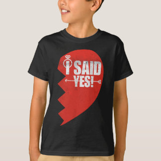 T-shirt Femmes J'Ai Dit Oui Fiançailles Faire-part Mariage