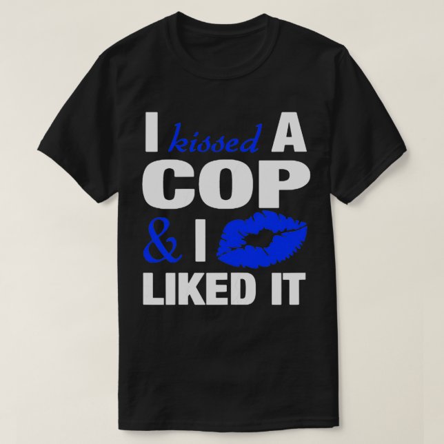 T-shirt Femmes J'Ai Embrassé Un Policier Drôle Épouse G (Design devant)