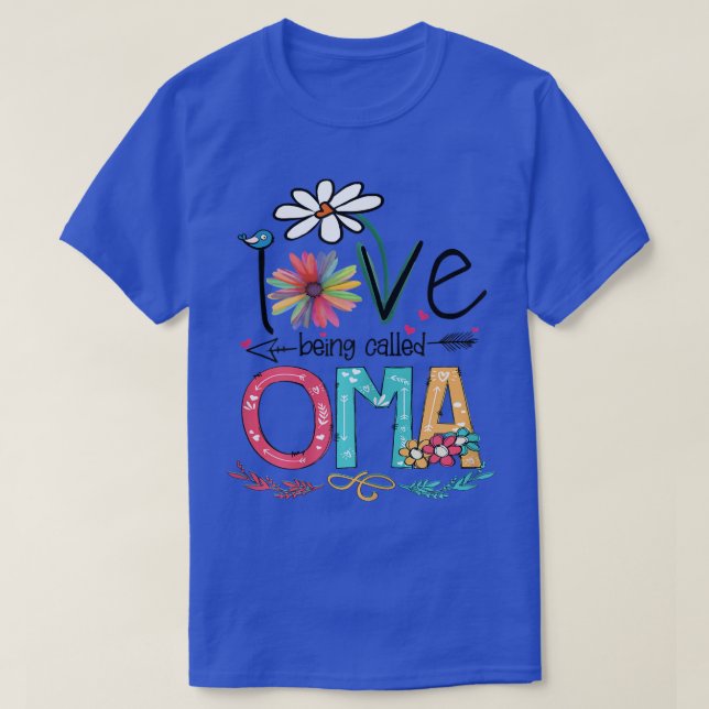 T-shirt Femmes J'Aime Être Appelée Oma Tournesol Mères D (Design devant)