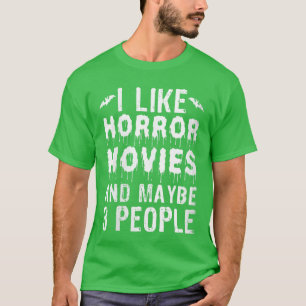 T-shirt Femmes J'aime les films d'horreur Drôle CinemaV Re