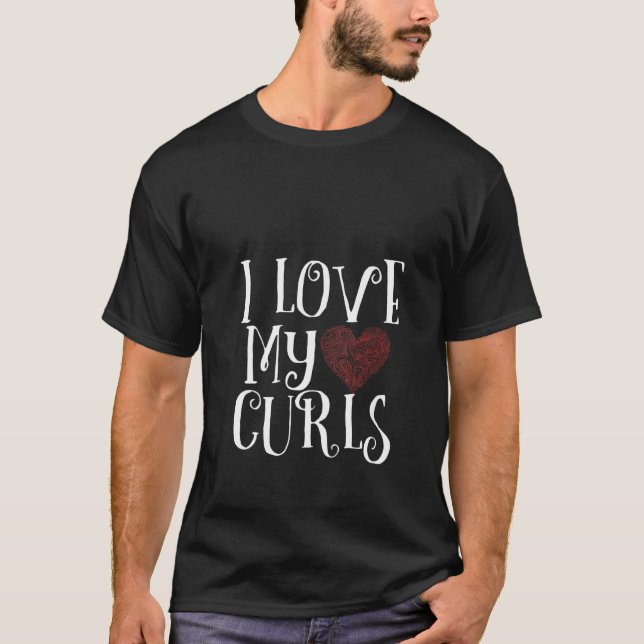T-shirt Femmes J'Aime Mes Curls Idée Pour Aimé Un Avec Cu (Devant)