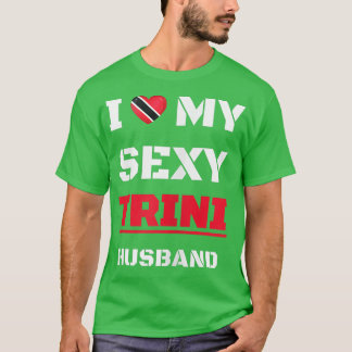 T-shirt Femmes J'Aime Mon Mari Sey Trini, Femme