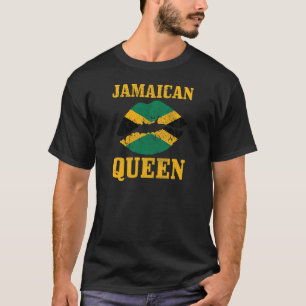 T-shirt Femmes Jamaïcaines Reine Jamaïque Drapeau Pride Vi