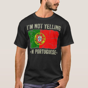 T-shirt Femmes Je ne hurle Pas Je suis Portugais Portugal 