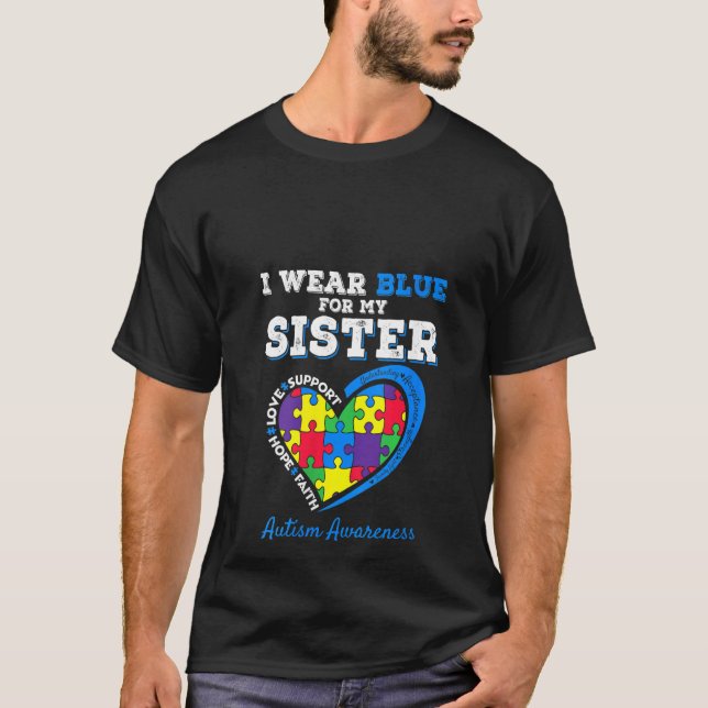 T-shirt Femmes Je Porte Du Bleu Pour Ma Sensibilisation su (Devant)