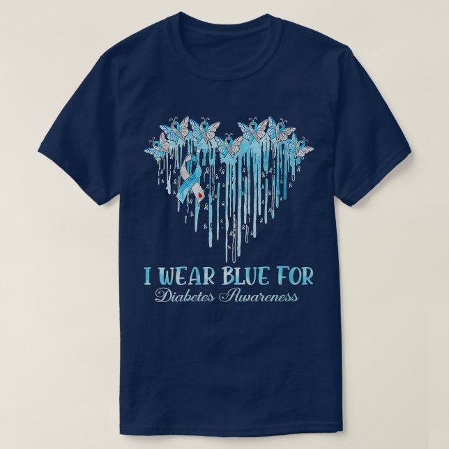 T-shirt Femmes Je porte le bleu pour la sensibilisation au (Design devant)