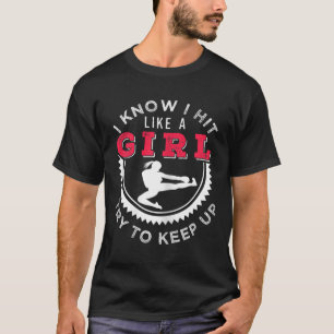 T-shirt Femmes Je sais que je frappe comme une fille essay