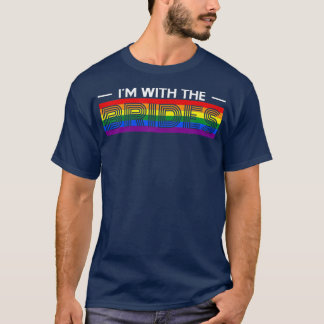 T-shirt Femmes Je Suis Avec Les Mariées LGBT Mariage Gay L