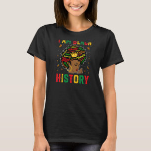 T-shirt Femmes Je Suis Noir Histoire Afro Africain América