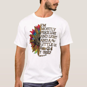 T-shirt Femmes Je suis principalement Paix Amour Lumière G