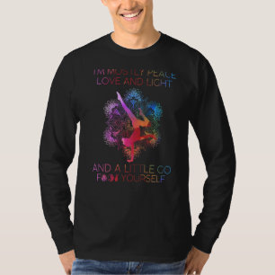 T-shirt Femmes Je suis principalement Peace Love And Light