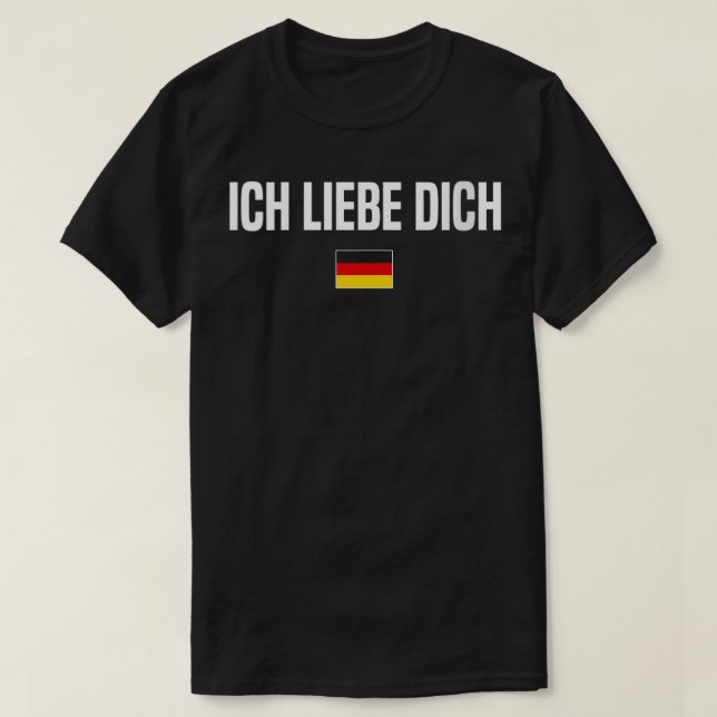 T-shirt Femmes Je t'aime en allemand Allemand Allemagne Dr (Design devant)