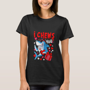 T-shirt Femmes Je vous mâche Coeur requin Saint Valentin S