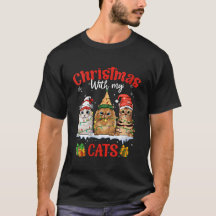 Femmes Joyeuses et brillantes avec les chats Noël 