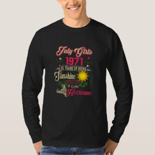 T-shirt Femmes Juillet Filles 1971 Anniversaire 51 ans Fab