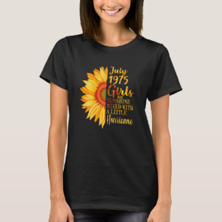T-shirt Femmes Juillet Filles 1975 47e anniversaire 47 ans