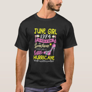 T-shirt Femmes Juin Filles 1974 48 Ans Awesome Depuis