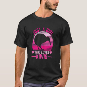 T-shirt Femmes Juste Une Fille Qui Aime Kiwis Cite Pour Un