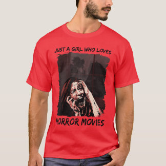 T-shirt Femmes Juste Une Fille Qui Aime Les Amis De Films