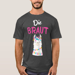 T-shirt Femmes La Mariée Équipe Mariée Douce Llama Alpaca