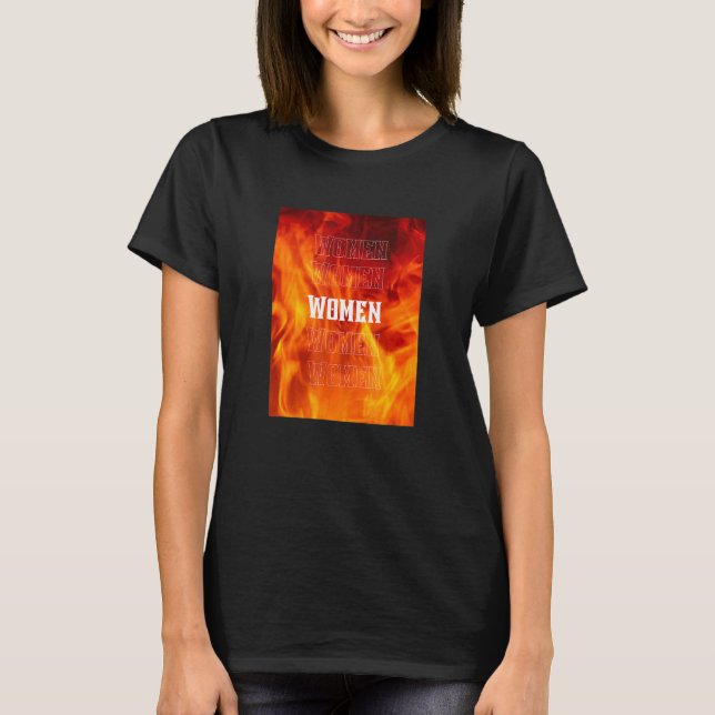 T-shirt Femmes Lesbiennes Avec Feu (Devant)