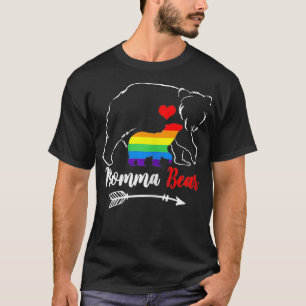 T-shirt Femmes LGBT Mama maman ours Gay pride Fier Maman M