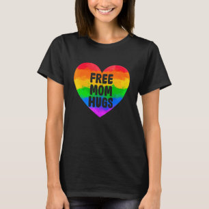 T-shirt Femmes Libérez Maman Hugs Rainbow Heart Fier Ally 