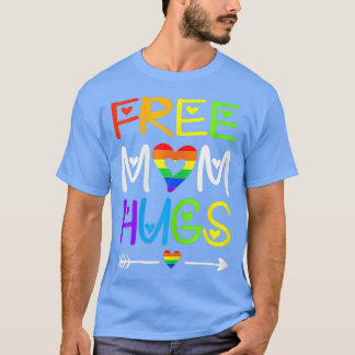 T-shirt Femmes Libérez Maman Hugs T Rainbow Heart LGBT Pri
