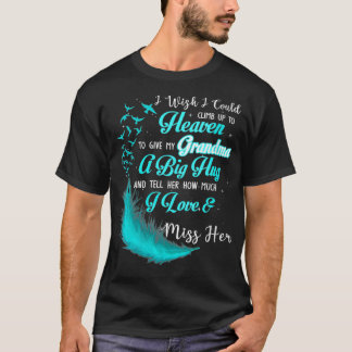 T-shirt Femmes Ma fille vit au paradis, j'aime et me manqu