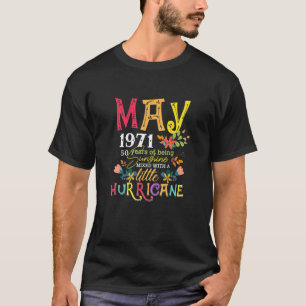 T-shirt Femmes Mai Filles 1971 Funny 50E Anniversaire 50 A