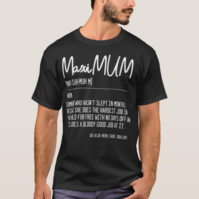 T-shirt FEMMES MaiMUM Mum Dictionnaire Définition Cadeau (Devant)