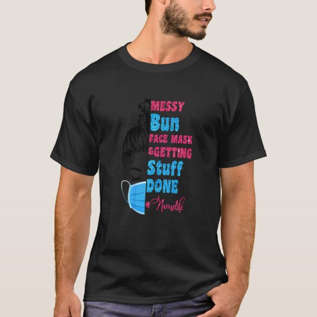 T-shirt FEMMES Mal Bun Masque Visage Se Faire Des Choses N (Devant)