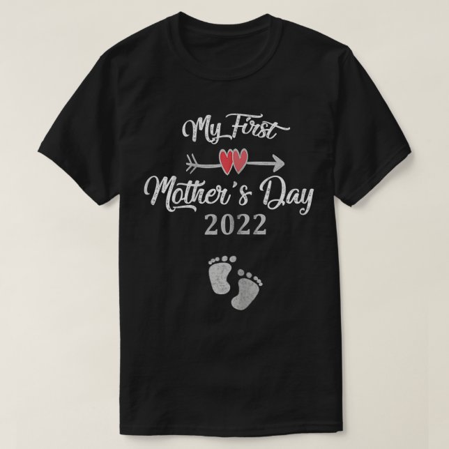 T-shirt Femmes Maman 2022 Ma première fête des mères 2022  (Design devant)