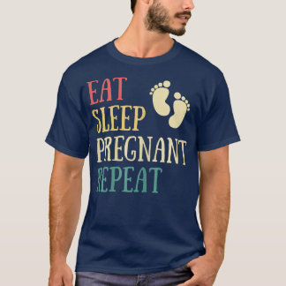 T-shirt Femmes Mangez dormir enceinte grossesse humour vin