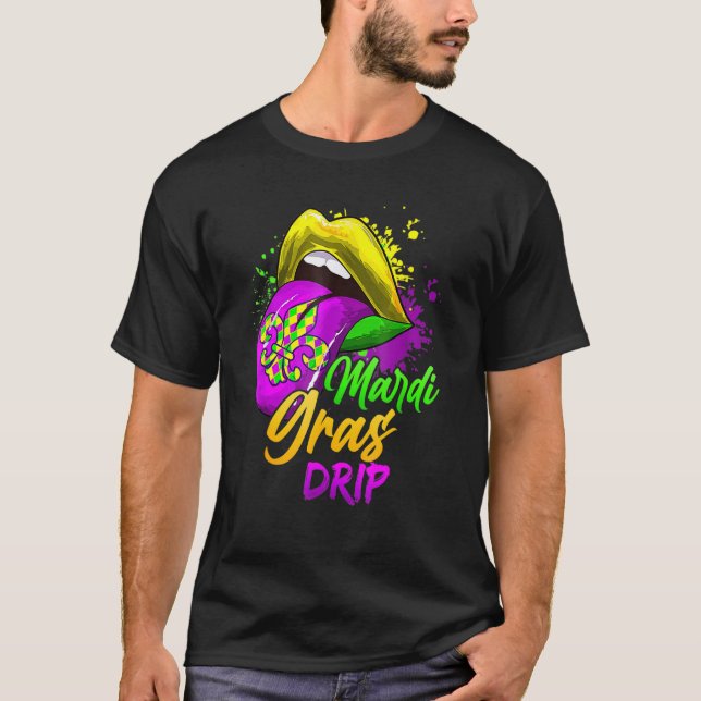 T-shirt Femmes Mardi Gras Lèvres Déchaudées Mardi Gras Dri (Devant)
