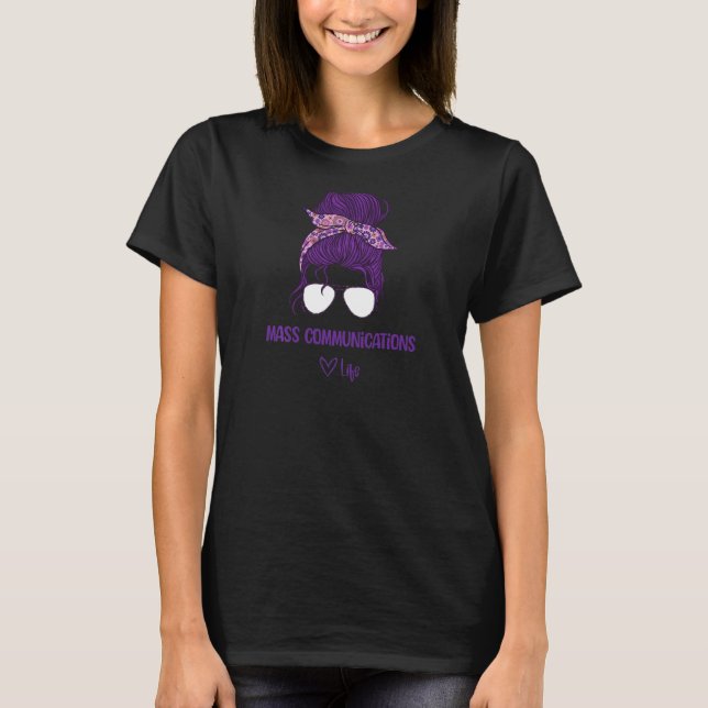 T-shirt Femmes Masse de communication de masse de la vie d (Devant)