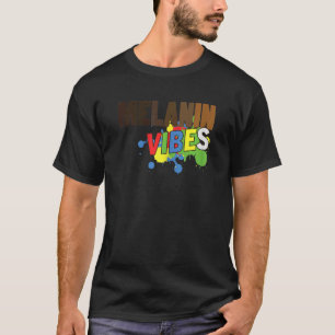 T-shirt Femmes Melanin Vibes Black Fier Histoire Blm Junet