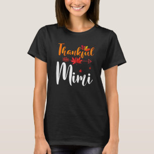 T-shirt Femmes Merci Mimi mignonne Thanksgiving Matching F