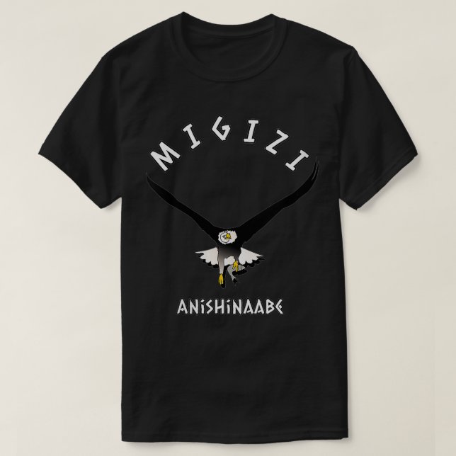 T-shirt Femmes Migizi Anishinaabe Ojibwe Langue Chippewa (Design devant)