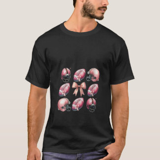 T-shirt Femmes mignonne rose football coquette arc Esthéti