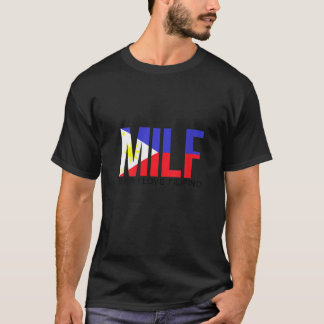 T-shirt FEMMES MILF Homme I Love Filipino Funny Adulte Phi
