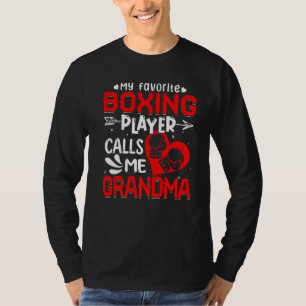 T-shirt Femmes Mon Joueur De Boxe Préféré M'Appelle Grand-