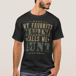 T-shirt Femmes Mon Marine Préférée M'Appelle Tante Ancien 